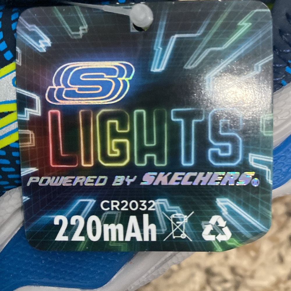 NEW SKECHERS Light up sandals w/velcro blue/green - Picture 4 of 4